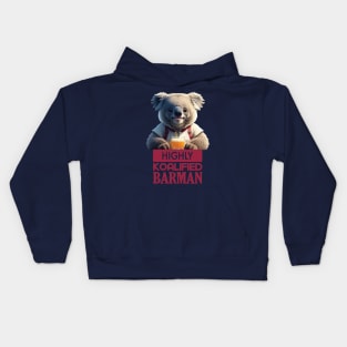 Just a Highly Koalified Barman Koala 3 Kids Hoodie